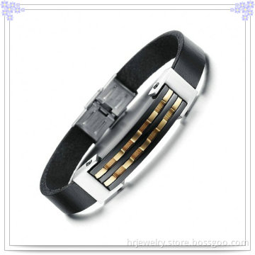 Leather Jewelry Men's Fashion Leather Bracelet (HR3225)